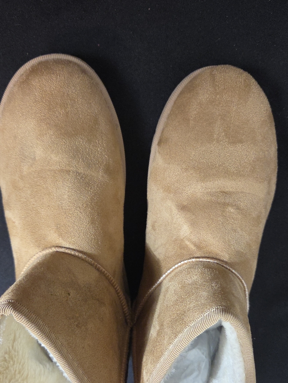 Classic Women’s Cozy Short Suede Boot - Tan - Picture 4 of 4